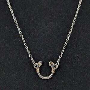(2/$20) Dainty Wrapped Metal Horseshoe Necklace